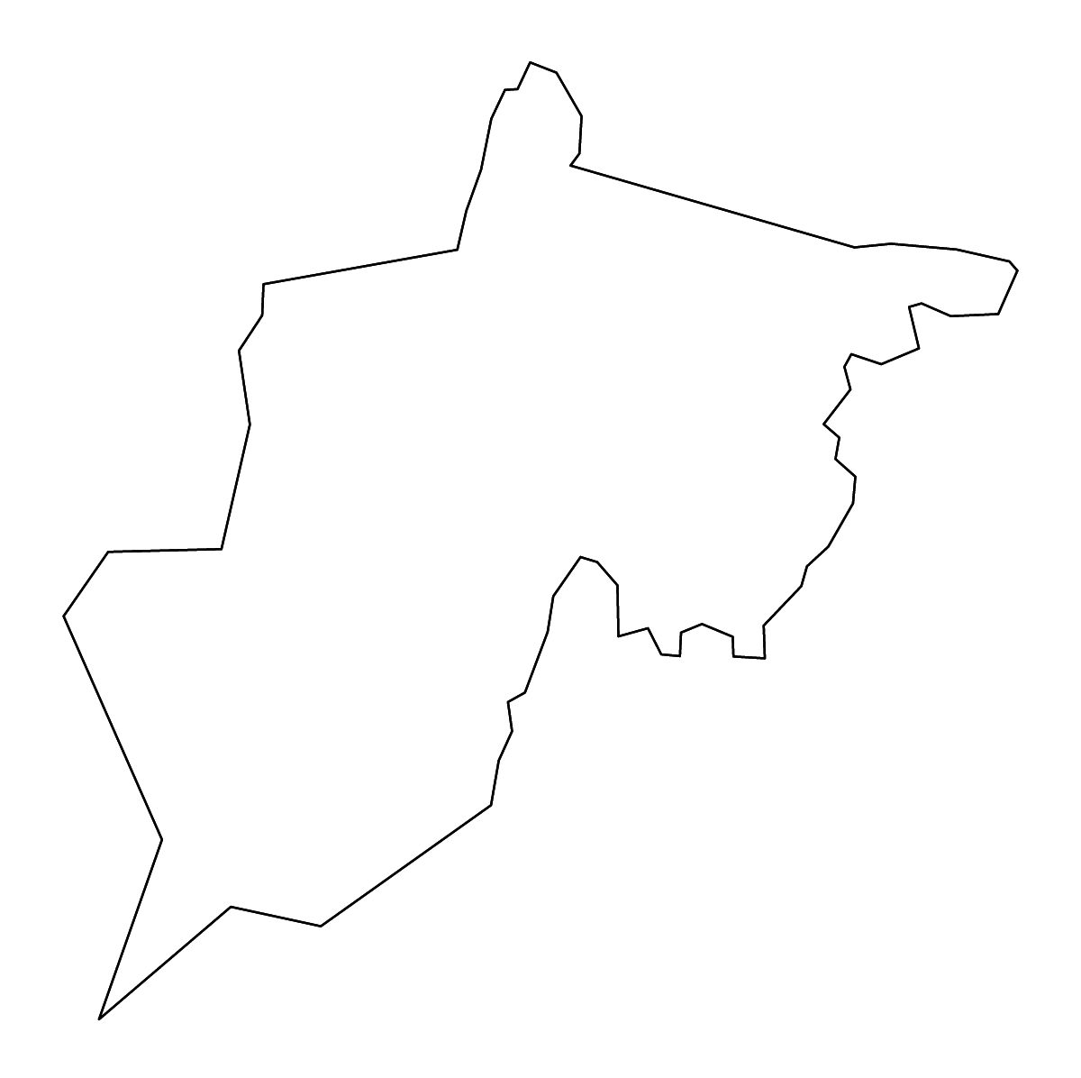 Mapa de contorno de Randolph, West Virginia con ríos.