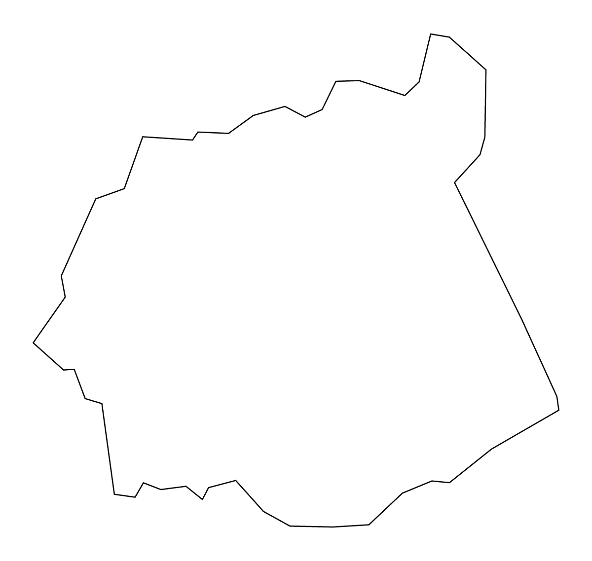 Carte de contour de Ritchie, West Virginia.