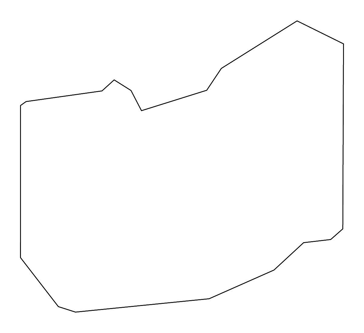 Mapa de contorno de Taylor, West Virginia con ríos.