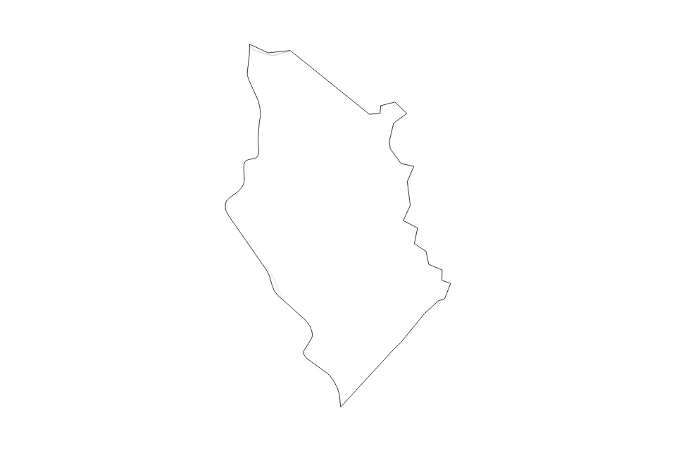 Outline map of Wayne County, West Virginia with subdivision borders and rivers.