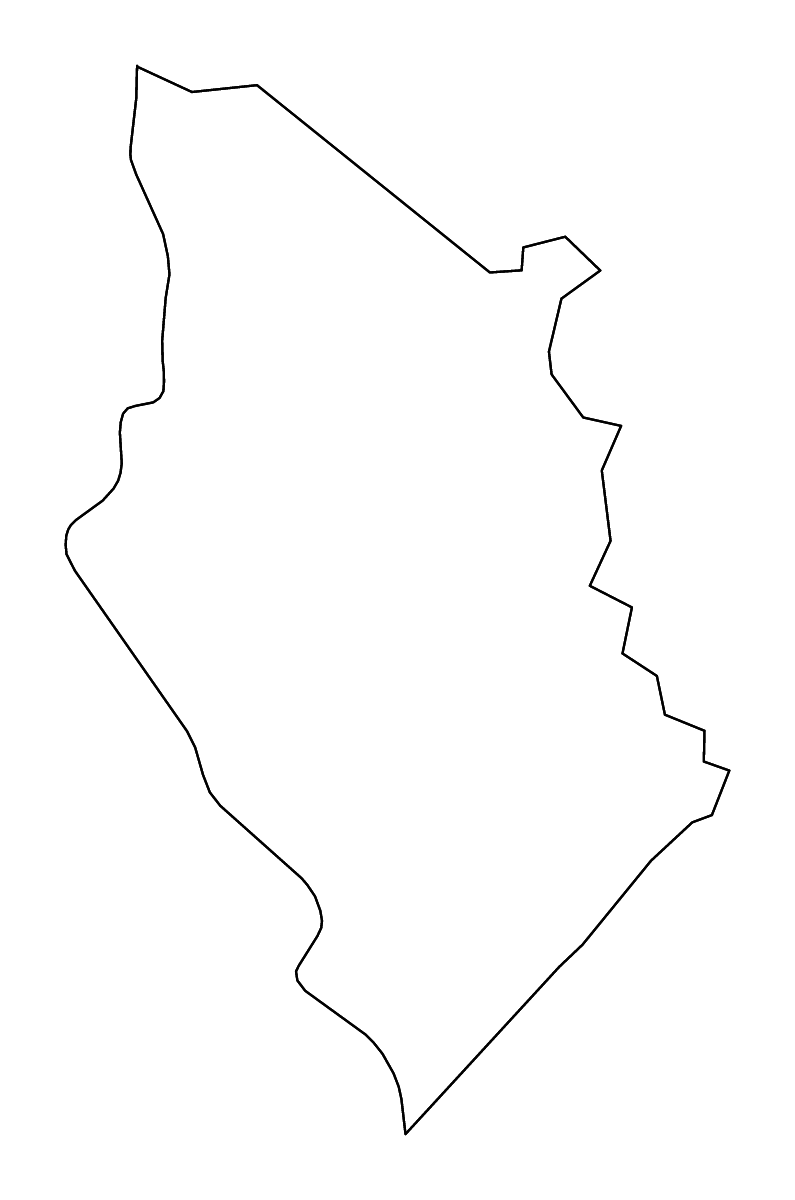 Mapa de contorno de Wayne, West Virginia con ríos.