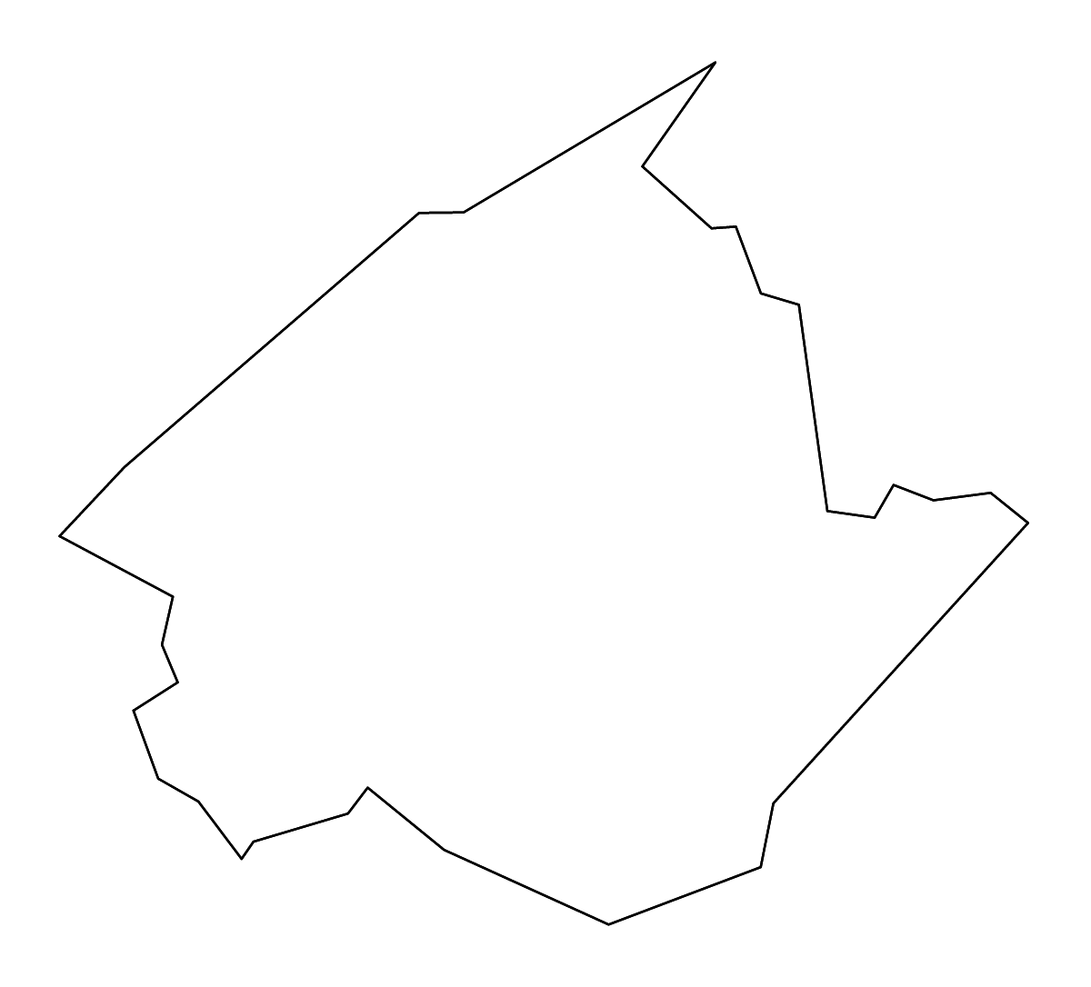Mapa de contorno de Wirt, West Virginia con ríos.