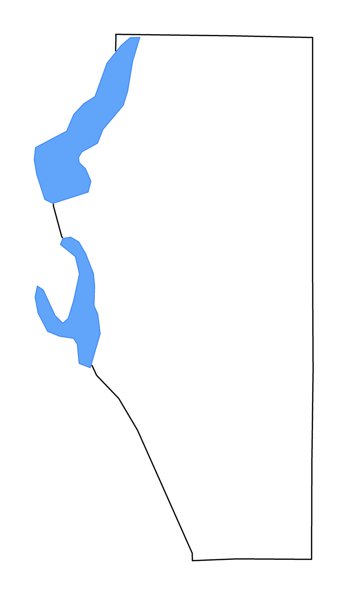 Mapa de contorno de Adams, Wisconsin con lagos y ríos.