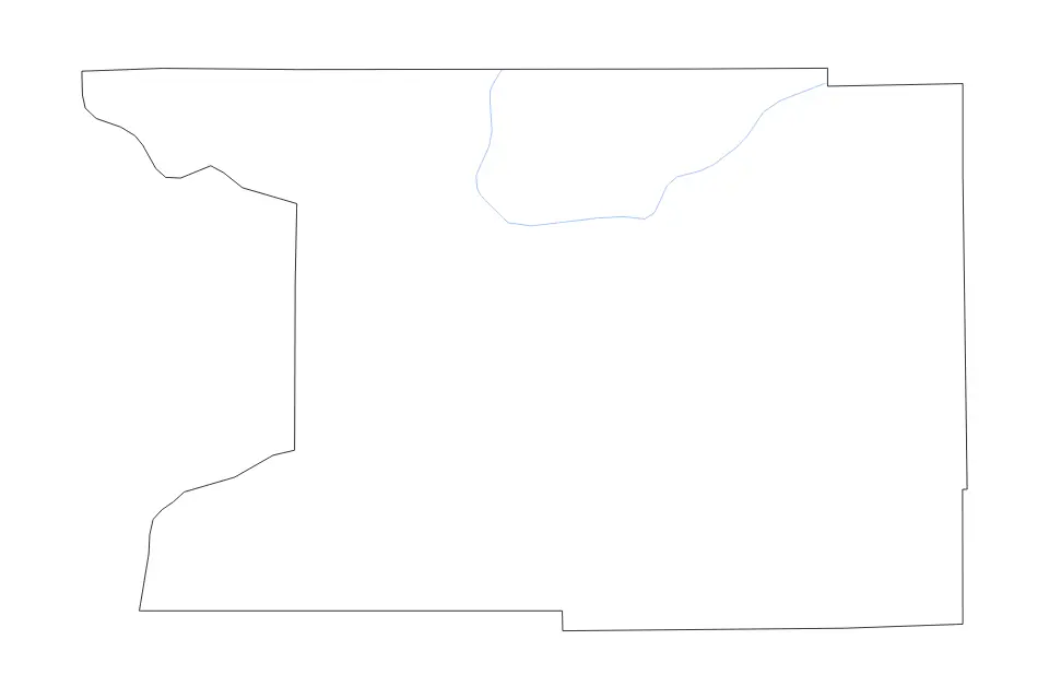Carte de Columbia, Wisconsin de type contour et rivières pour Amérique du Nord, montrant contour et rivières avec des limites nettes.