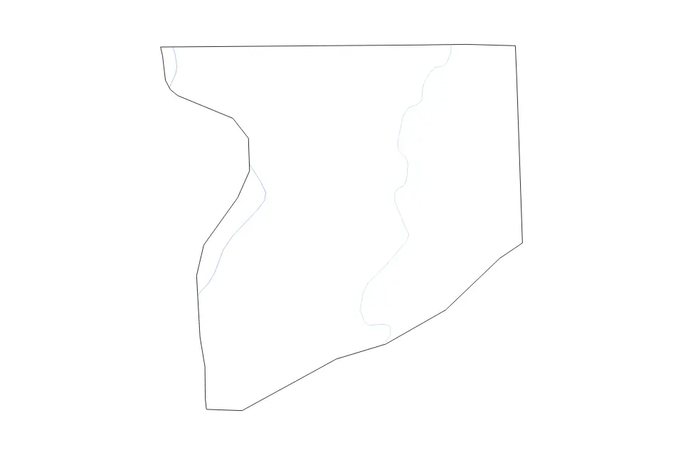Mapa de Crawford, Wisconsin de tipo contorno y ríos para América del Norte, con contorno y ríos con límites limpios.