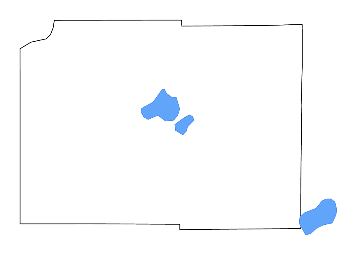 Carte de contour de Dane, Wisconsin avec lacs et rivières.