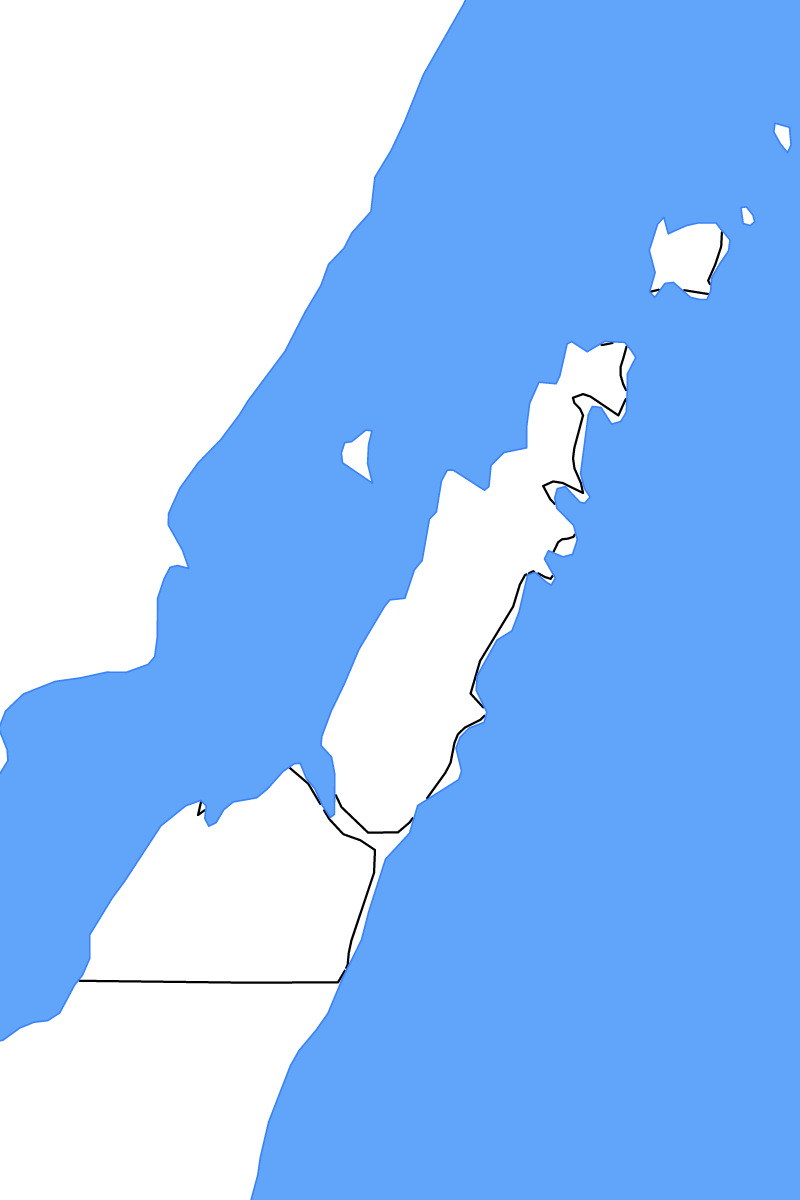 Mapa de contorno de Door, Wisconsin con lagos.