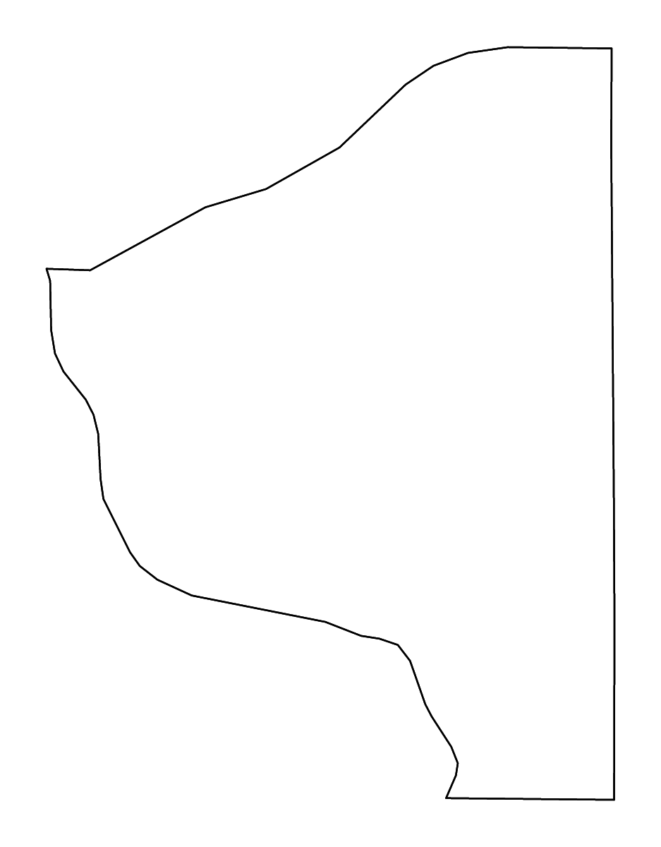 Mapa de contorno de Grant, Wisconsin con ríos.