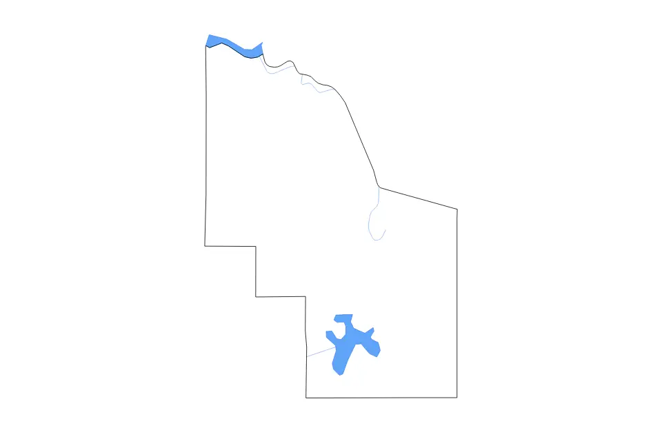 Carte de Iron, Wisconsin de type contour, lacs et rivières pour Amérique du Nord, montrant contour, lacs et rivières avec des éléments hydrographiques comme Turtle Flambeau Flowage et Lake Superior.