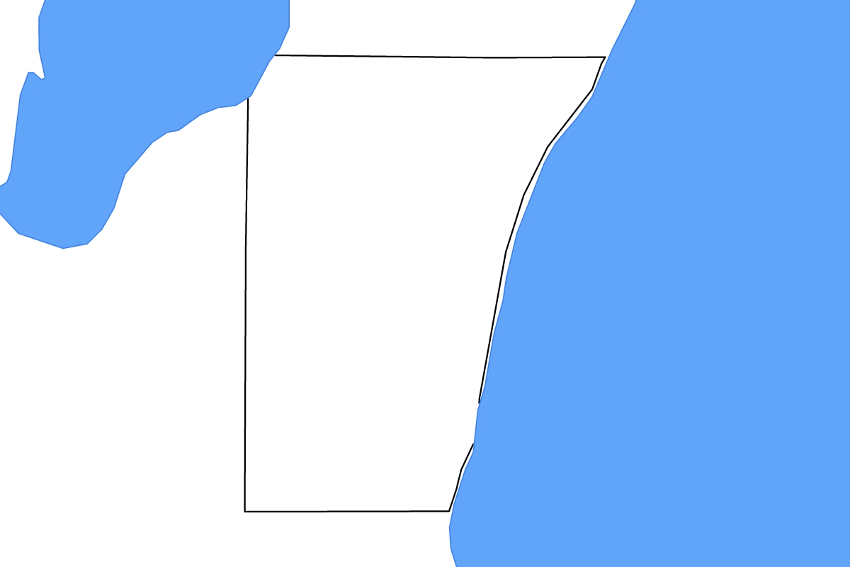 Carte de contour de Kewaunee, Wisconsin avec lacs.