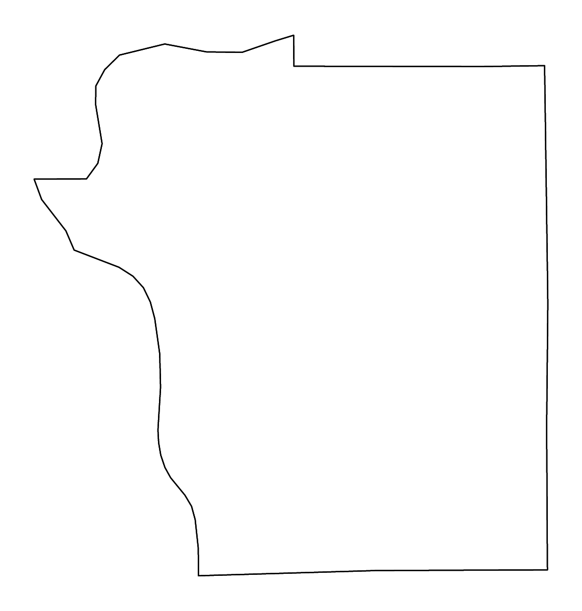 Mapa de contorno de La Crosse, Wisconsin con ríos.