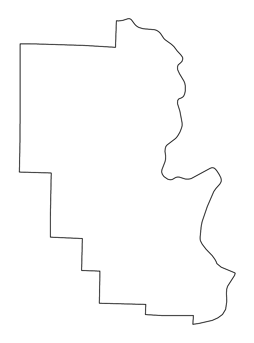 Mapa de contorno de Marinette, Wisconsin con ríos.
