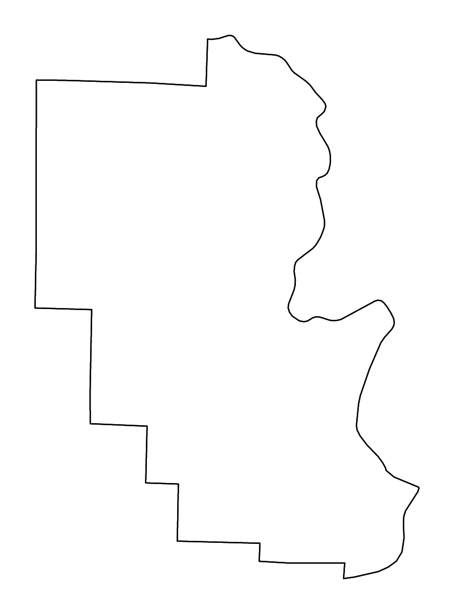 Mapa de contorno de Marinette, Wisconsin con ríos.