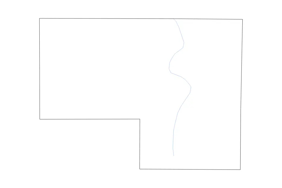 Mapa de Menominee, Wisconsin de tipo contorno y ríos para América del Norte, con contorno y ríos con límites limpios.