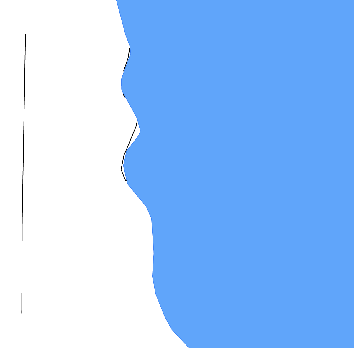 Mapa de contorno de Milwaukee, Wisconsin con lagos.