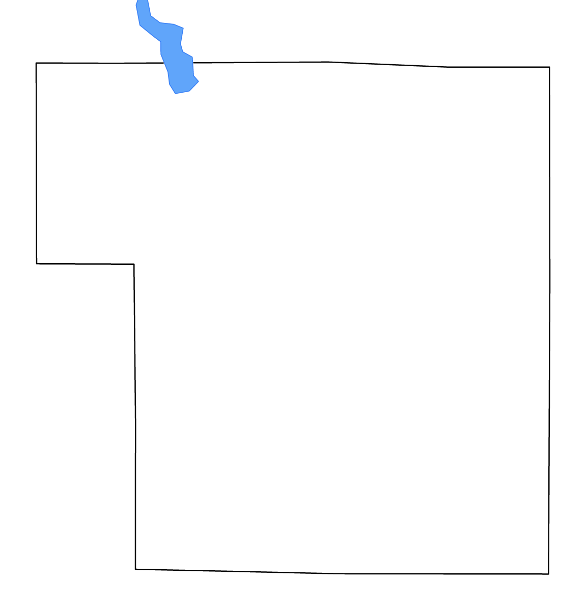Mapa de contorno de Portage, Wisconsin con lagos y ríos.