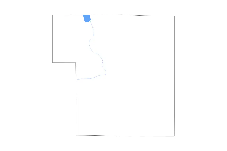 Outline map of Portage County, Wisconsin with subdivision borders and major lakes and rivers.