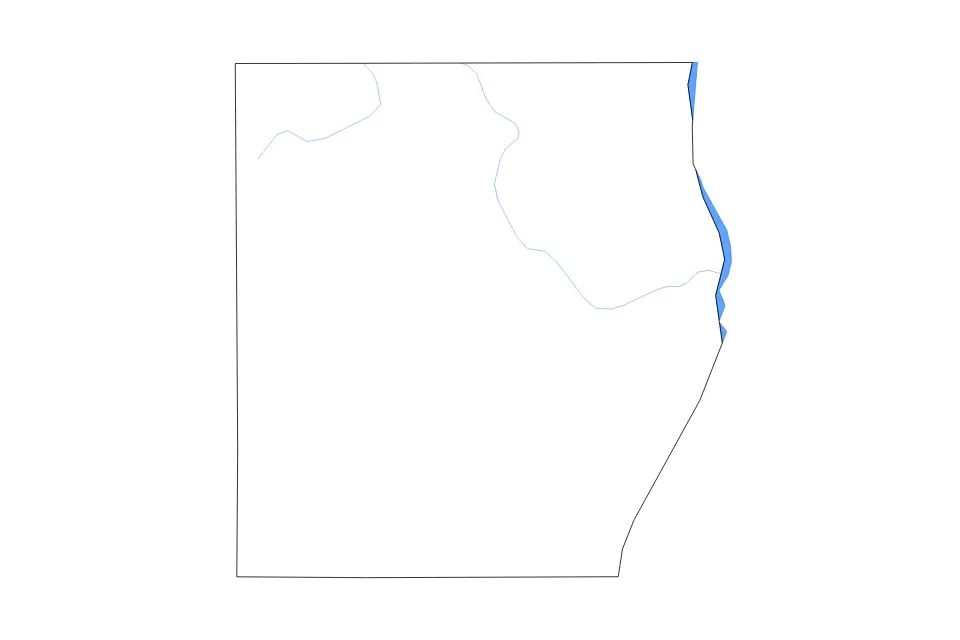Mapa de Sheboygan, Wisconsin de tipo contorno, lagos y ríos para América del Norte, con contorno, lagos y ríos con elementos de agua como Lake Michigan.