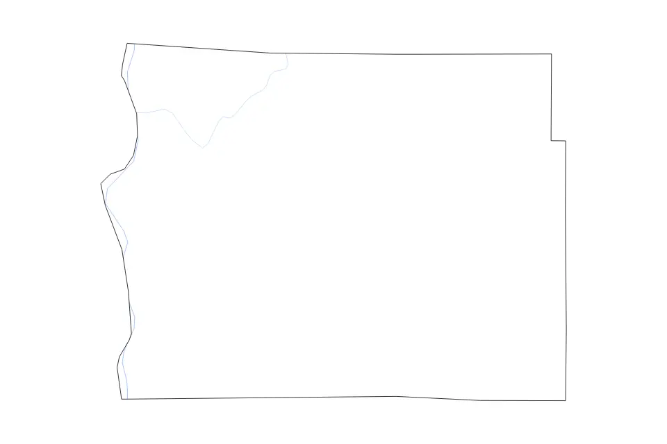 Mapa de St. Croix, Wisconsin de tipo contorno y ríos para América del Norte, con contorno y ríos con límites limpios.