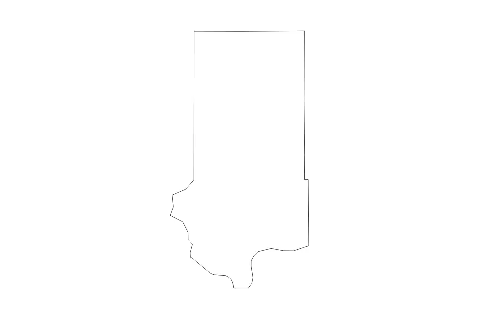 Mapa de Trempealeau, Wisconsin de tipo contorno para América del Norte, con contorno con límites limpios.