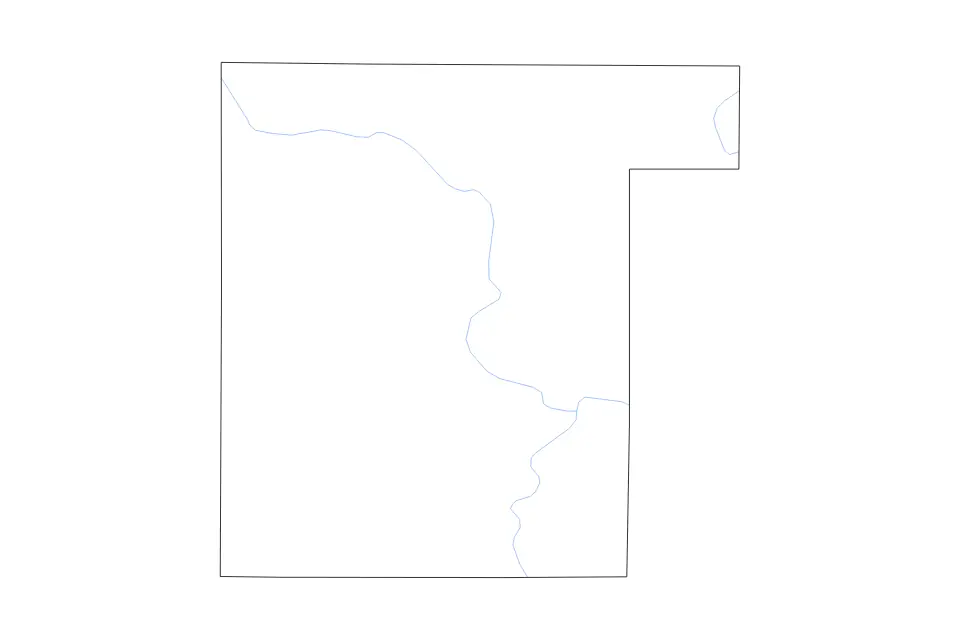 Carte de Waupaca, Wisconsin de type contour et rivières pour Amérique du Nord, montrant contour et rivières avec des limites nettes.