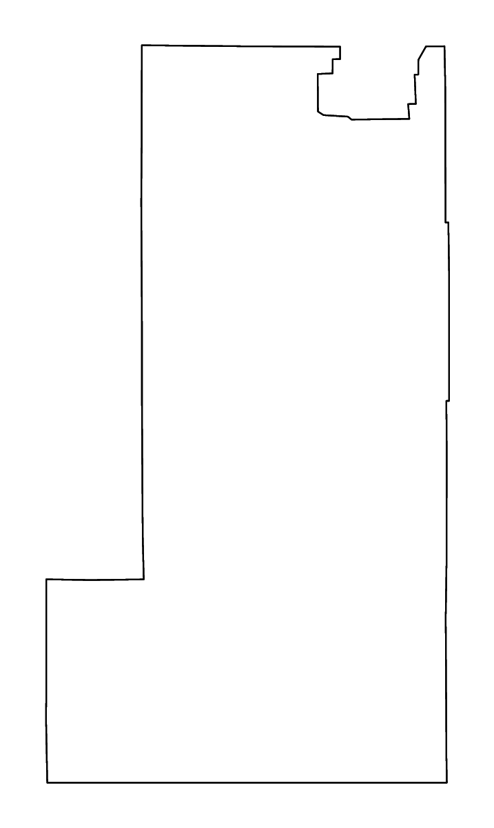 Mapa de contorno de Albany, Wyoming con ríos.