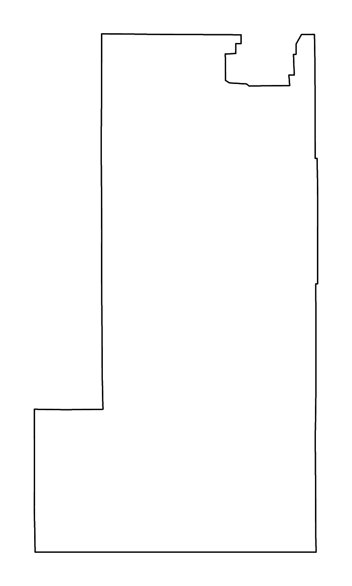 Mapa de contorno de Albany, Wyoming con ríos.