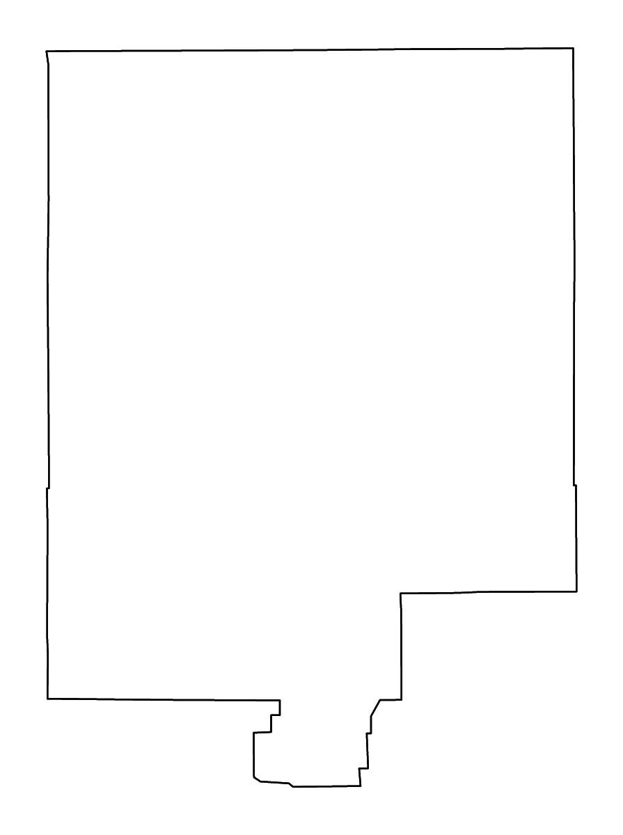 Mapa de contorno de Converse, Wyoming con ríos.
