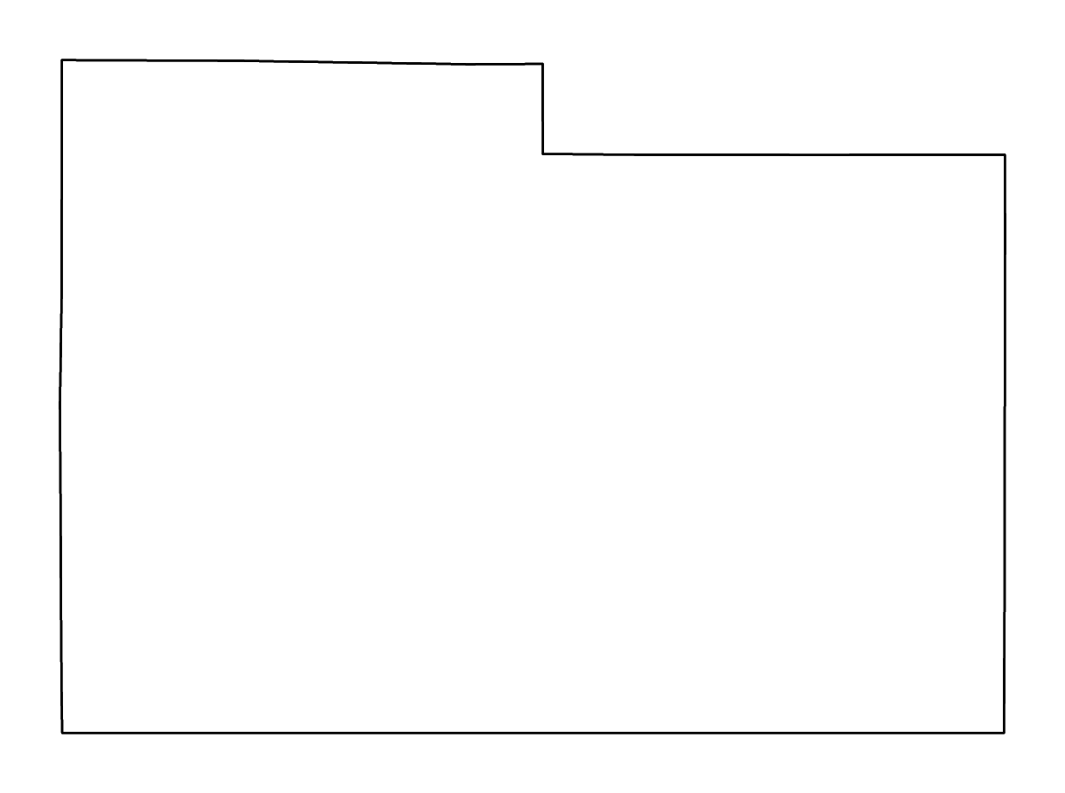 Mapa de contorno de Laramie, Wyoming con ríos.