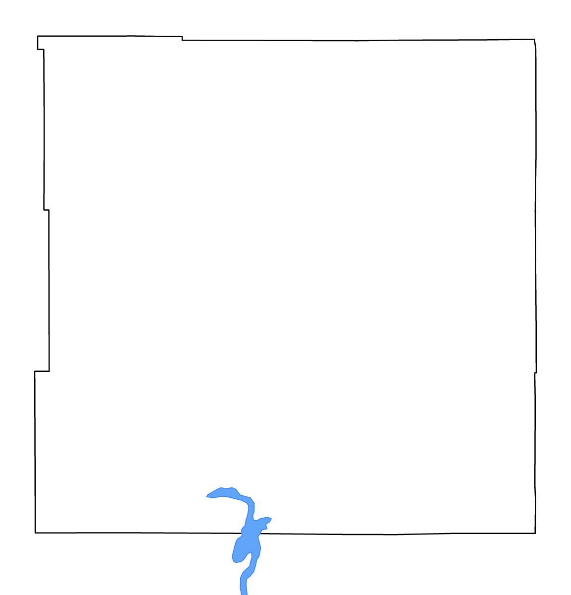 Mapa de contorno de Natrona, Wyoming con lagos y ríos.