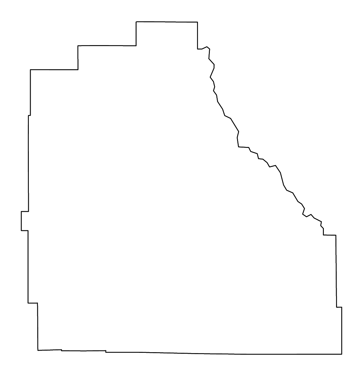 Mapa de contorno de Sublette, Wyoming con ríos.