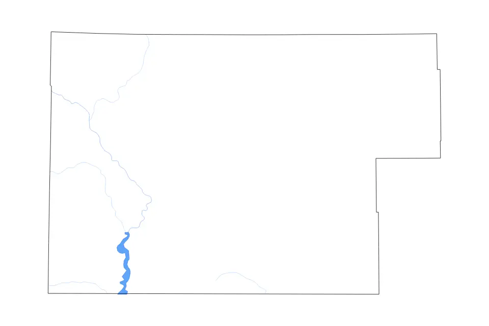 Mapa de Sweetwater, Wyoming de tipo contorno, lagos y ríos para América del Norte, con contorno, lagos y ríos con elementos de agua como Flaming Gorge Reservoir.