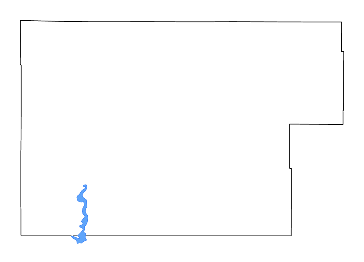 Mapa de contorno de Sweetwater, Wyoming con lagos y ríos.