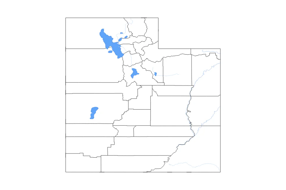 Aperçu de la carte de contour de Utah