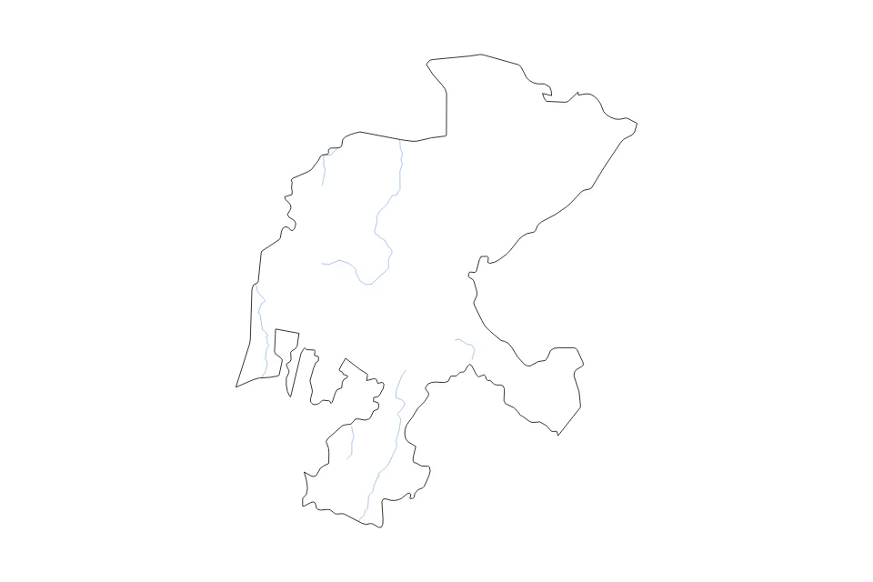 Aperçu de la carte de contour de Zacatecas
