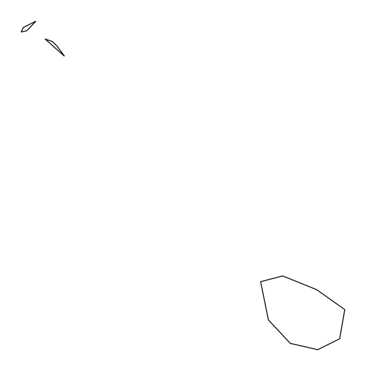 Mapa de contorno de Atiu, Cook Islands.
