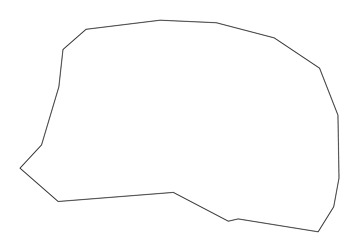 Mapa de contorno de Rarotonga, Cook Islands.