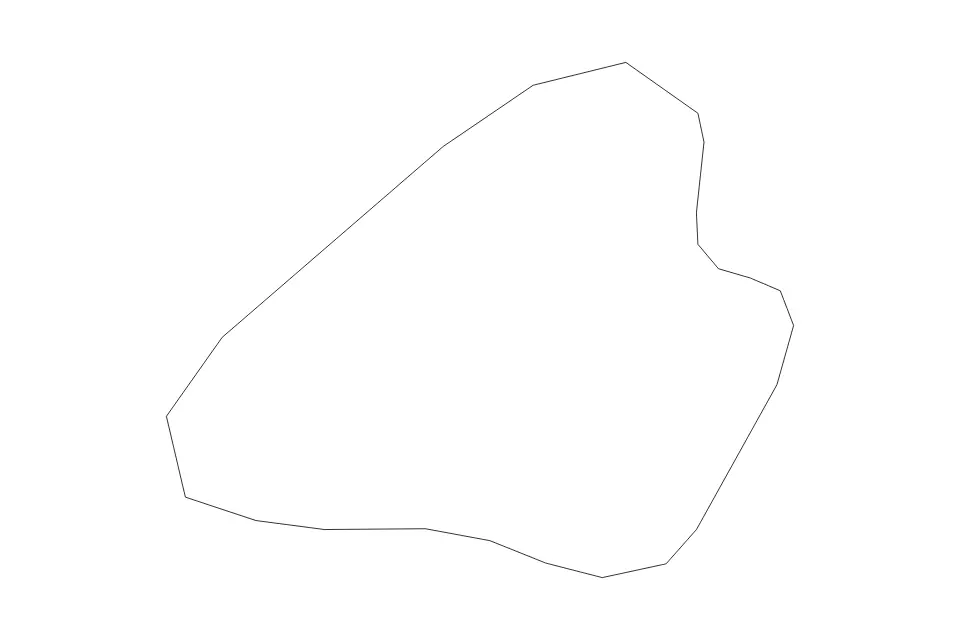 Mapa de Kosrae, Federated States Of Micronesia de tipo contorno para Oceanía, con contorno con límites limpios.