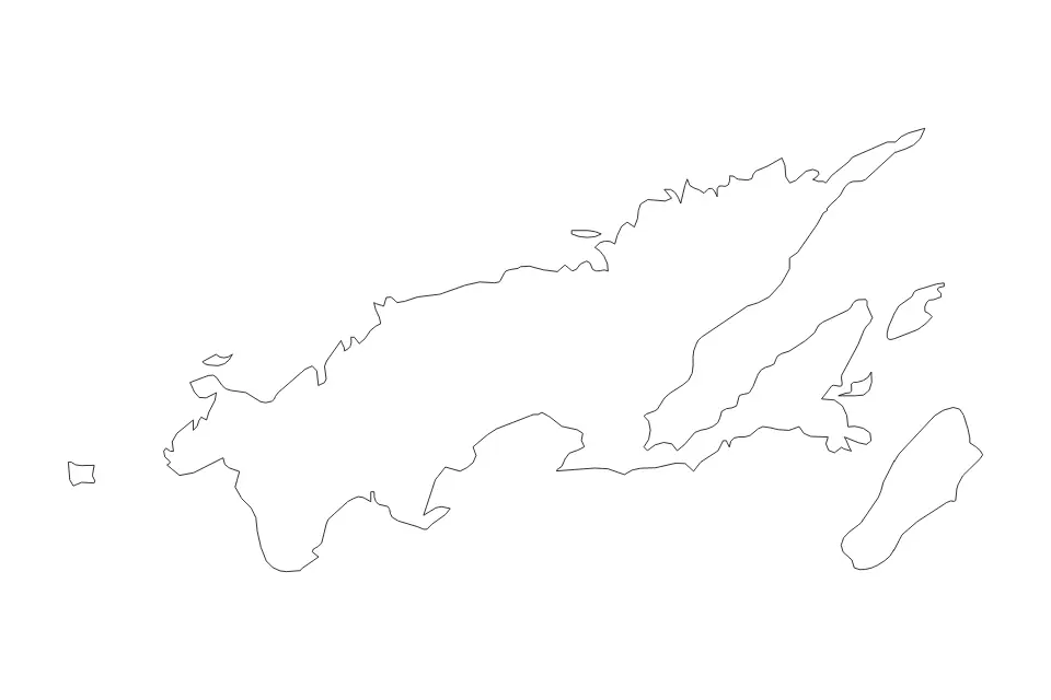 Carte de Northern, Fiji de type contour pour Océanie, montrant contour avec des limites nettes.