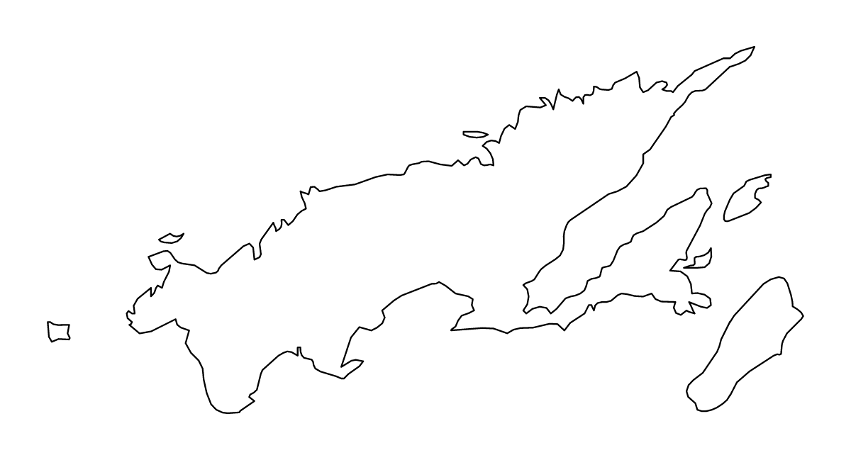Carte de contour de Northern, Fiji.