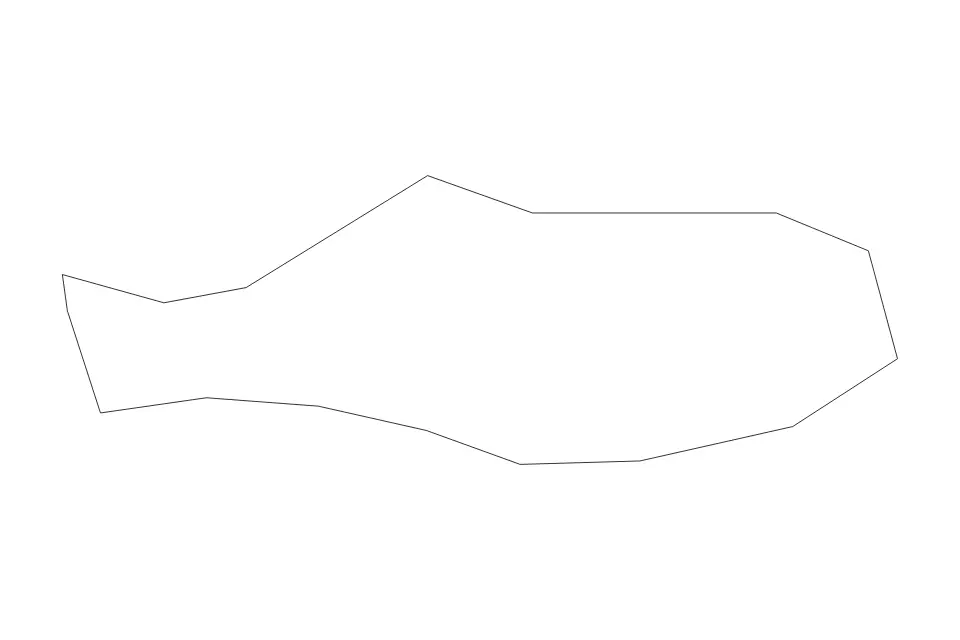 Outline map of Rotuma Division, Fiji with subdivision borders.