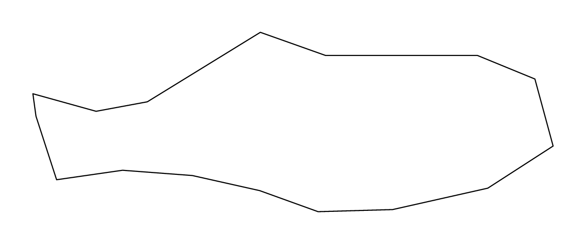 Mapa de contorno de Rotuma, Fiji.