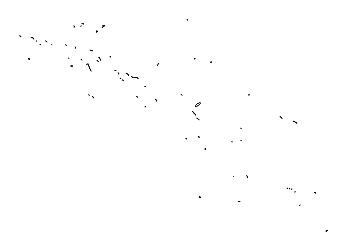Mapa de contorno de Tuamotu Archipelago, French Polynesia.