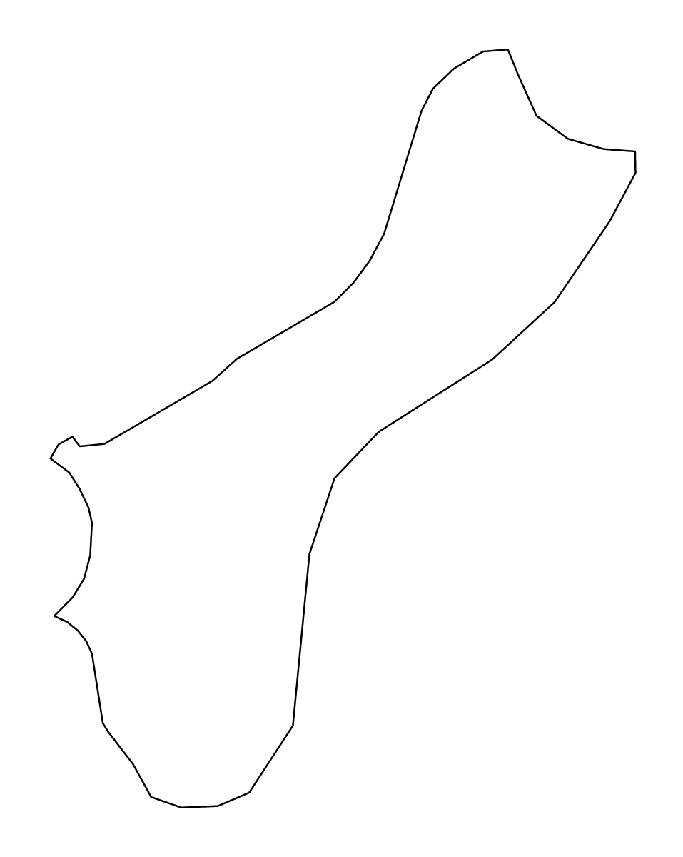 Carte de contour de Guam (place), Guam.