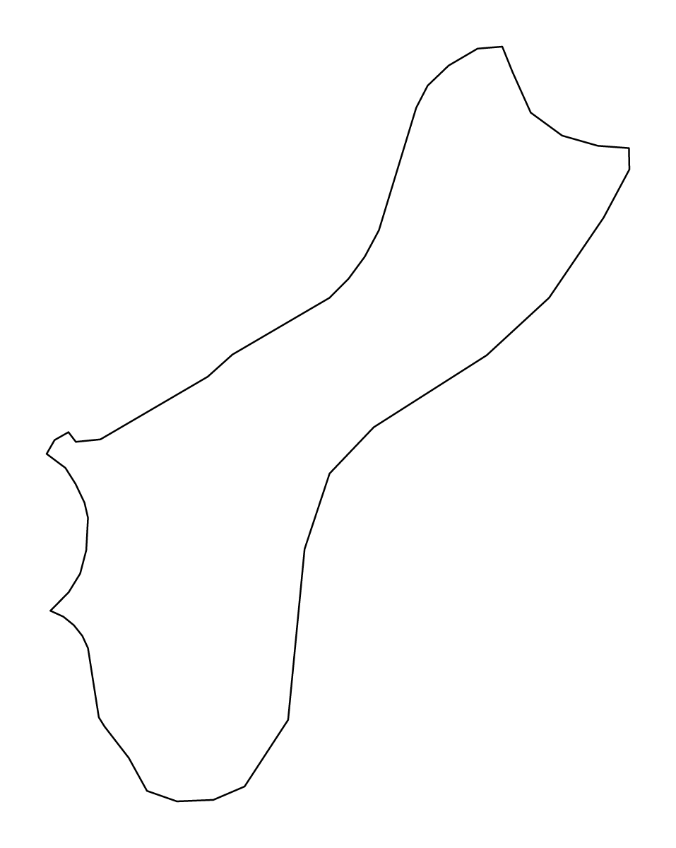 Mapa de contorno de Guam (territorio).