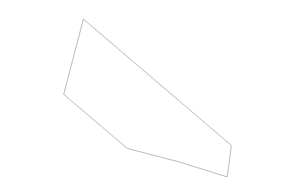 Outline map of Nibok Administrative Area, Nauru with subdivision borders.