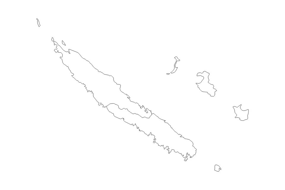 New Caledonia outline map preview