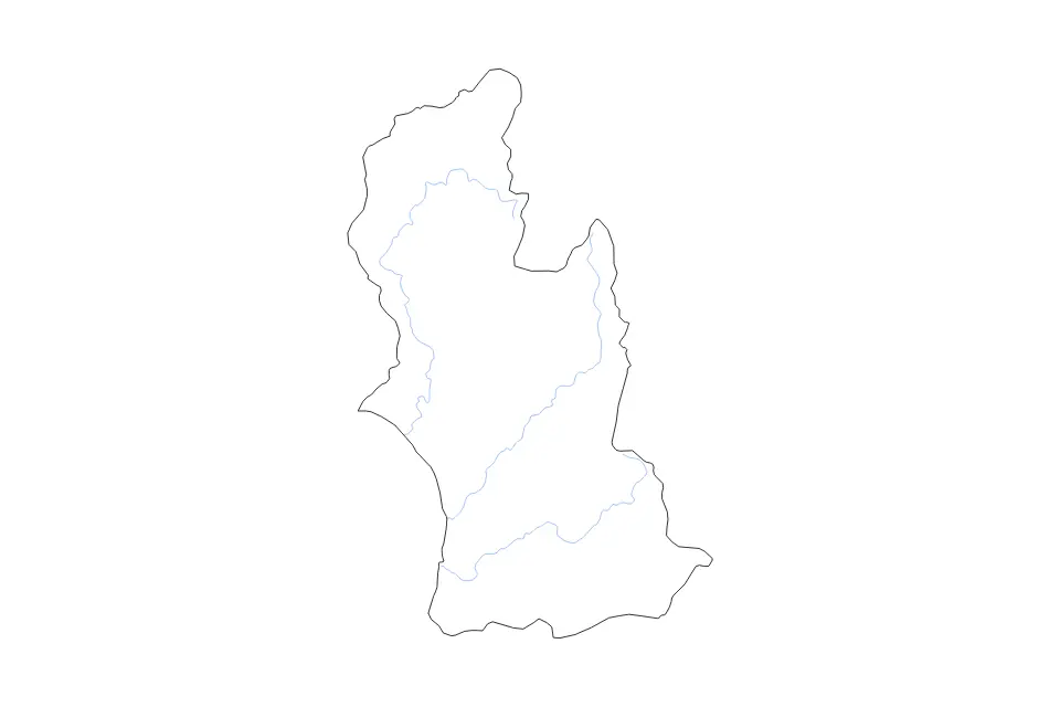 Mapa de Manawatū-Whanganui, New Zealand de tipo contorno y ríos para Oceanía, con contorno y ríos con límites limpios.
