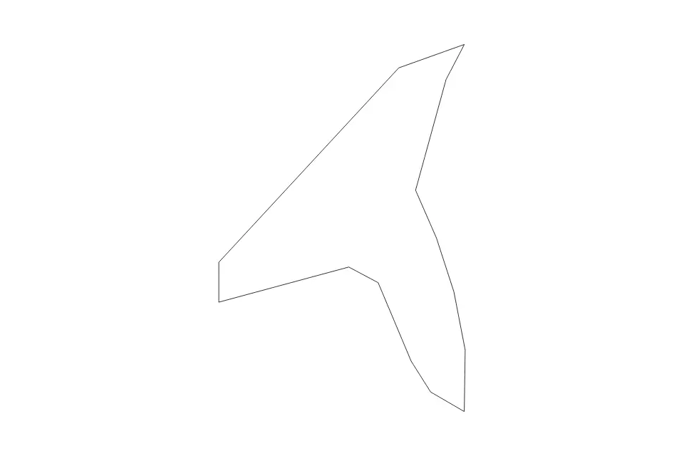 Outline map of Snares Islands Administrative Area, New Zealand with subdivision borders.