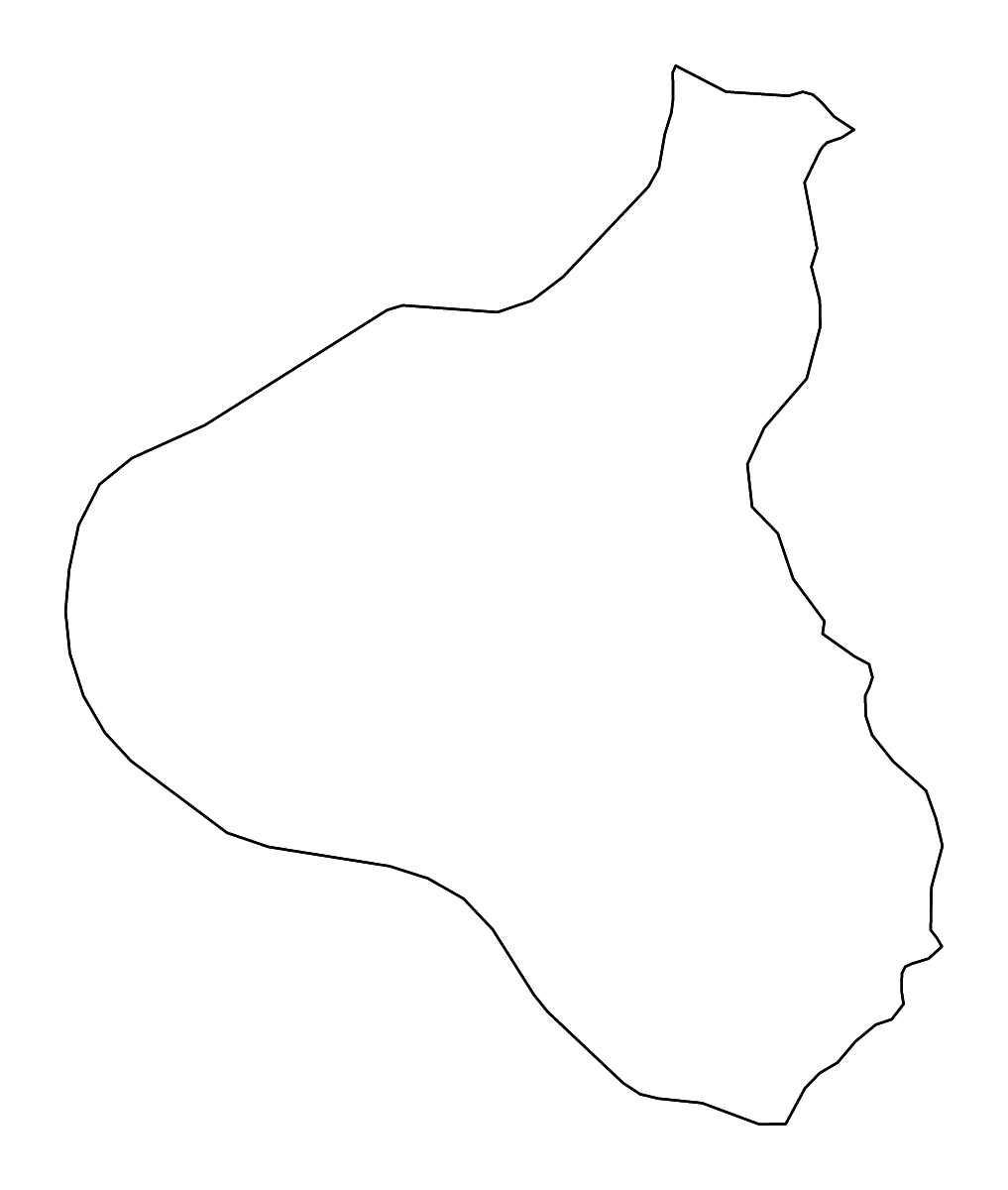 Mapa de contorno de Taranaki, New Zealand con ríos.